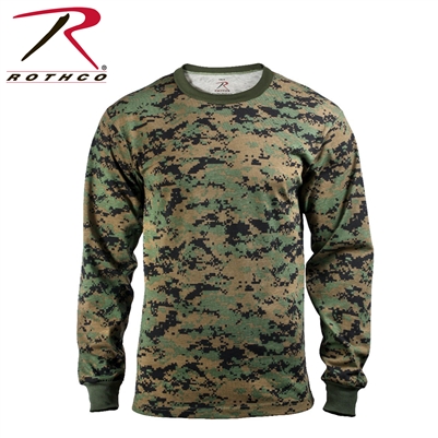 Rothco Long Sleeve Digital Camo T-Shirt - Woodland