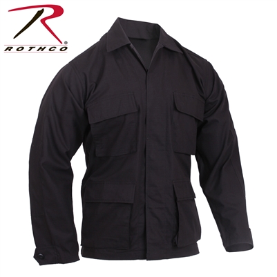 Rothco Rip-Stop B.D.U. Shirt - Black - Medium