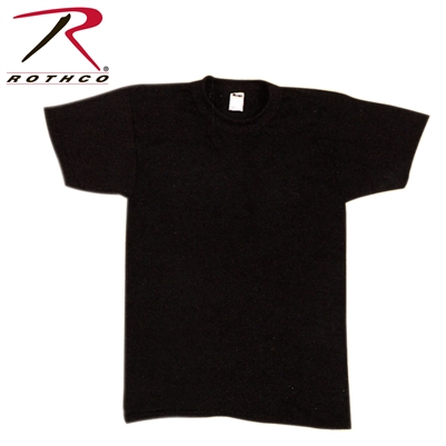 Rothco Solid Color Poly/Cotton Military T-Shirt - Black