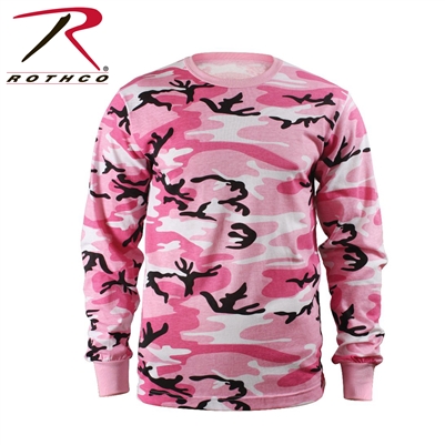 Rothco Long Sleeve Camo T-Shirt - Pink