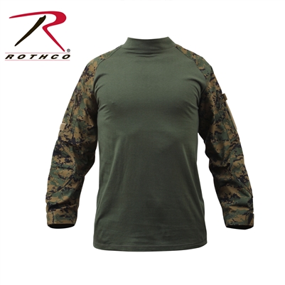 Rothco Military FR NYCO Combat Shirt - Woodland Digital 2XL