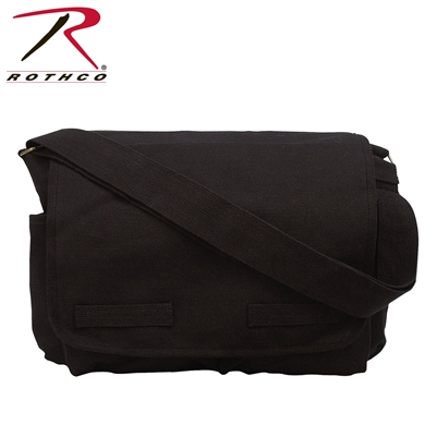 Rothco Vintage Unwashed Canvas Messenger Bag - Black