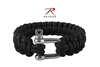 Rothco Paracord Bracelet With D-Shackle - Black