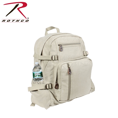 Rothco Jumbo Vintage Canvas Backpack - Khaki