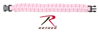 Rothco Solid Color Paracord Bracelet - Pink