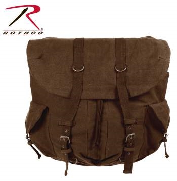 Rothco Vintage Weekender Canvas Backpack Brown