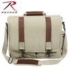 Rothco Vintage Canvas Pathfinder Laptop Bag With Leather Accents - Khaki