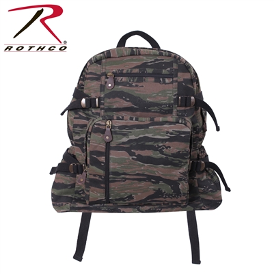 Rothco Jumbo Vintage Canvas Backpack - Tiger Stripe