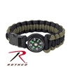 Rothco Paracord Compass Bracelet - Olive / Black