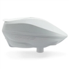 A white Virtue Spire IR2 electronic paintball hopper.