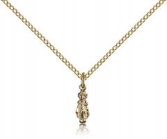 Gold Filled Infant Pendant, Gold Filled Lite Curb Chain, 3/8" x 1/8"