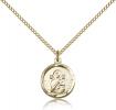 Gold Filled Our Lady of Perpetual Help Pendant, Gold Filled Lite Curb Chain, 5/8" x 1/2"