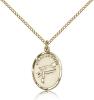 Gold Filled Graduation Pendant, Gold Filled Lite Curb Chain, 3/4" x 1/2"