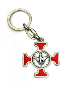 Red Enameled Holy Spirit Key Chain 1451-06