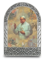 Saint John Paul II Standing Easel Desk Plaque
