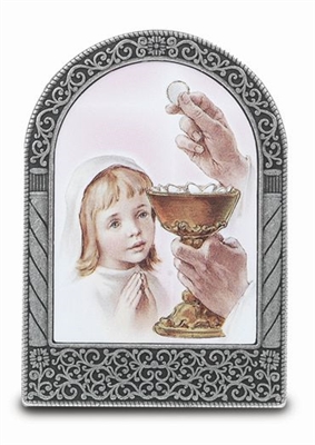 Girl First Holy Communion Standing Easel Desk Plaque