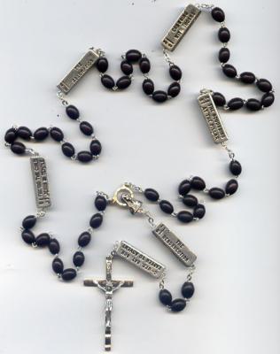Crystal or Black Bead Mystery  Rosary
