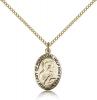 Gold Filled Our Lady of Perpetual Help Pendant, GF Lite Curb Chain, 3/4" x 1/2"