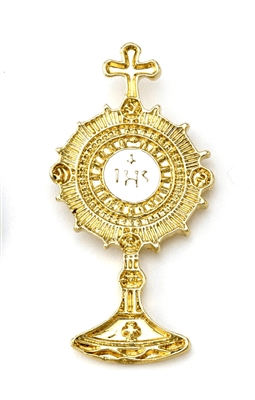 Monstrance Lapel Pin with White Center RA45023