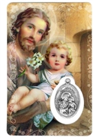 Saint Joseph Holy Card with Medal C103