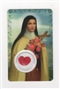 St Therese Holy Card with Rose Petal