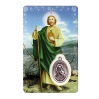 Saint Jude Holy Card with Medal C109