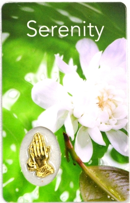 Serenity Holy Card with Medal C144