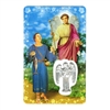 ST. RAPHAEL HOLY CARD WITH MEDAL C153