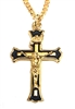 24K Gold over Sterling Silver Crucifix with a Gold Plated Chain SX8129VH