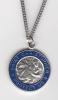 Sterling Silver Enamel St Christopher Medal SM9503