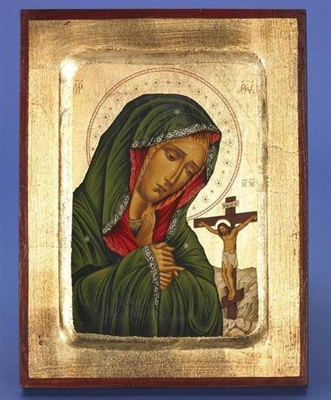 Mater Delorosa Virgin Mary of Sorrows Gold Leaf Icon 136-60-0203