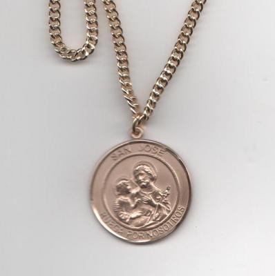 San Jose Â– Medalla Grande de Oro en Forma Redonda