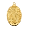 18KT Gold on Sterling Silver Miraculous Medal J461MI