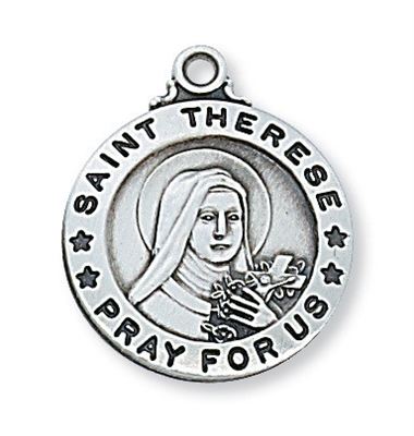 Sterling Silver St. Therese Pendant L600TF