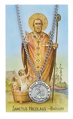 St. Nicholas Pendant and Prayer Card Set