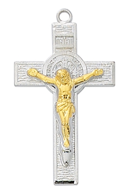 Sterling Silver Two-Tone St. Benedict L9199