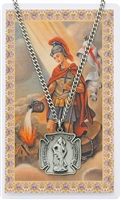 St. Florian Shield Medal and Prayer Card Set Large