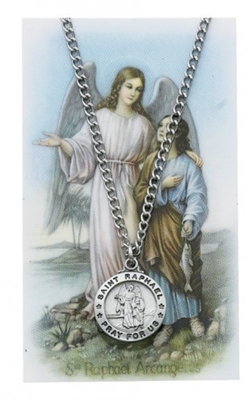 St. Raphael the Archangel Medal and Prayer Card Set