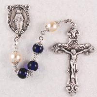 McVan 8mm Blue & Pearl Rosary