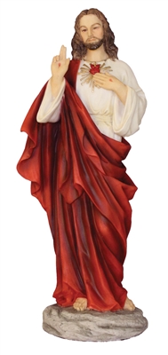 Sacred Heart of Jesus Full Hand-Painted Color 10inch