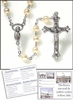 Vatican Collection Glass Pearl  Rosary