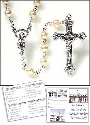 Vatican Collection Glass Pearl  Rosary