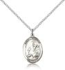 Sterling Silver St. Andrew the Apostle Pendant, Sterling Silver Lite Curb Chain, Medium Size Catholic Medal, 3/4" x 1/2"