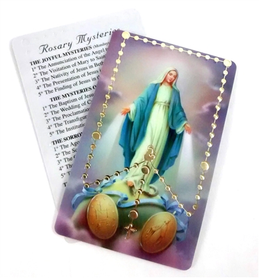 The Rosary Holy Card PVCGOLD62