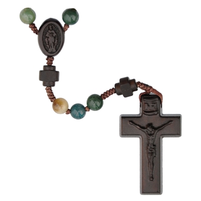 6mm Multicolor/Jujube Wood Rosary R4856