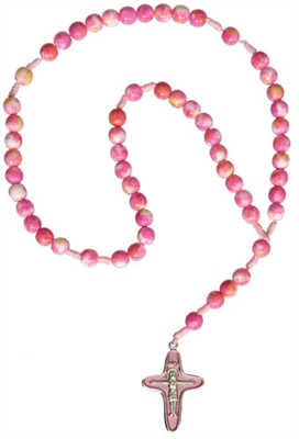 Rosary Child's Pink Gemstone RC41