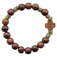 8mm Wood Childrenâ€™s Rosary Bracelet RCB2B