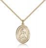 Gold Filled Immaculate Heart of Mary Pendant, Gold Filled Lite Curb Chain, Medium Size Catholic Medal, 3/4" x 1/2"
