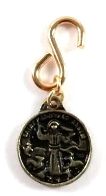 Small Brass Saint Francis Pet Medal BK-P10976G