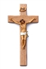 12" Oak Crucifix with Hand Painted Natural Corpus JC-5075-N
